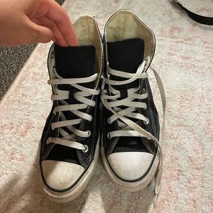 Black high top converse